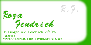 roza fendrich business card